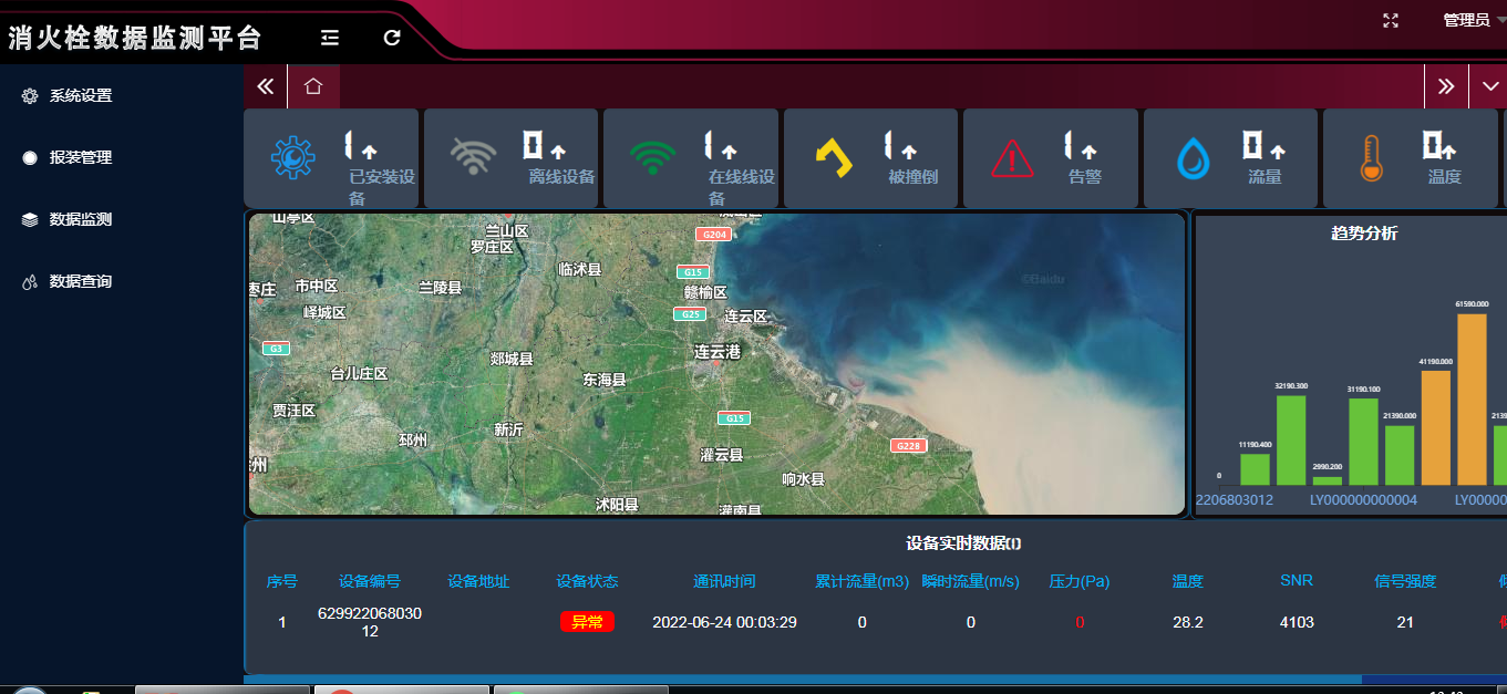 智慧消火栓后臺(tái)終端 智慧消火栓后臺(tái)終端